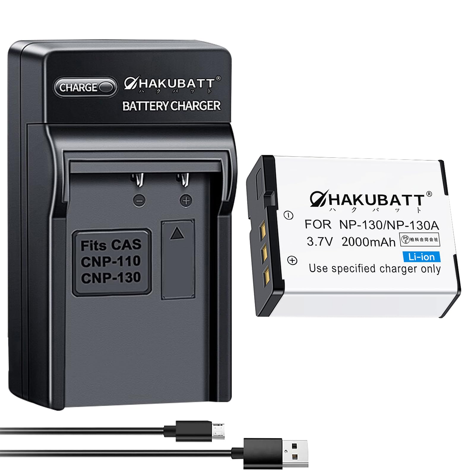 Amazon | CASIO対応NP-130 NP-130A 互換 USB 充電器 互換 バッテリー